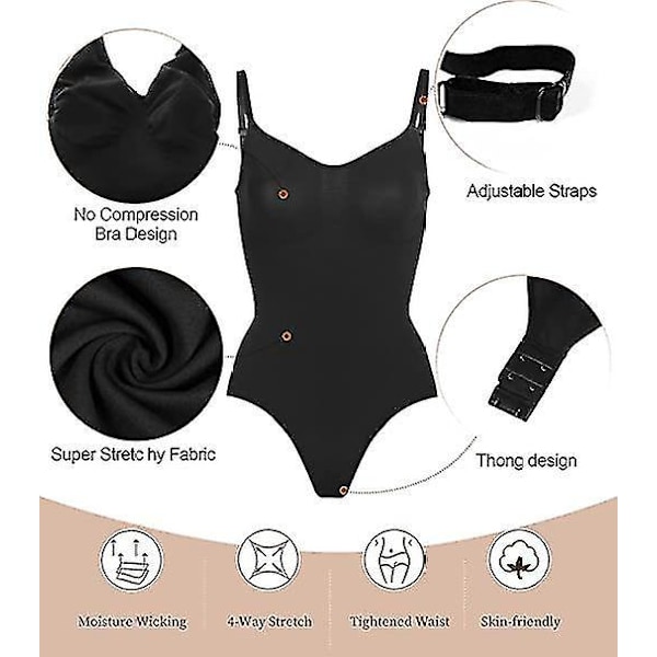 Skulptande sömlös magekontroll Body Shaper XL Brun