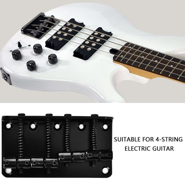 Sort 4-strenget Elektrisk Basguitar Metalbro