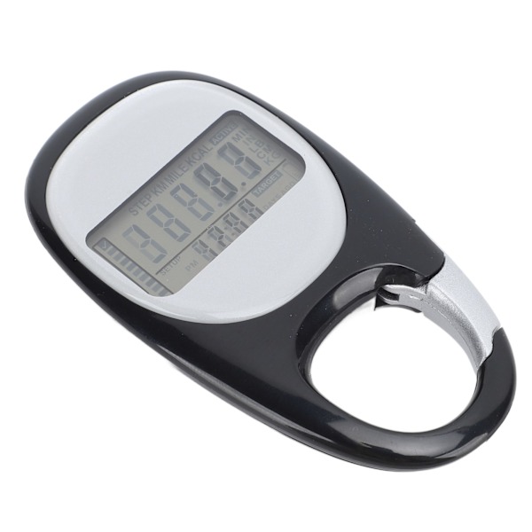 Walking Stegräknare Multifunktionell Memory Clip On Step Counter för resor Bergsbestigning Sport Svart