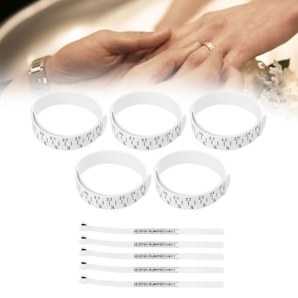 5 st Ring Sizer UK Finger Armband Mått Mätare Smycken Mättillbehör