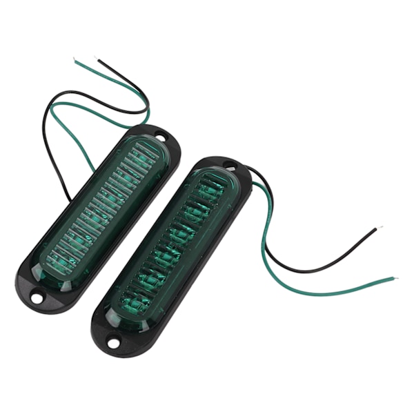 4 stk 6LED Bil Lys IP65 Vanntett 90LM Lastebil Lys Sikker Kjøring Lastebil Skilt Lampe 12‑24V Grønn