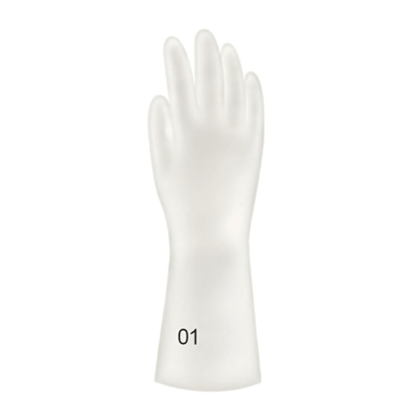 Gjenbrukbare kjøkkenvaskhansker PVC tykkere oppvaskhansker Sklisikre husholdningshansker 5# S(9cm / 3.54in)