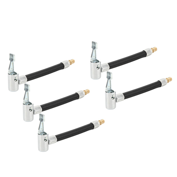 5 stk 10 cm Dekk-inflator-slange Rask inflasjon Lekkasjefri luftpumpe-slange-adapter for bil motorsykkel sykkel