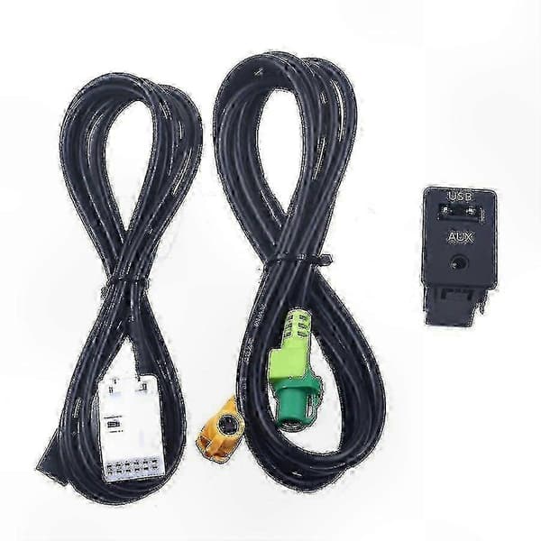 Aux-USB-adapter med kabelbryter Kompatibel med E60 E61-modeller B