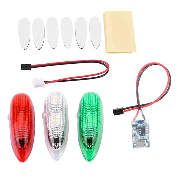3 stk/sett Drone Flash LED trådløst lys for RC Fix Wing Fly, Helikopter