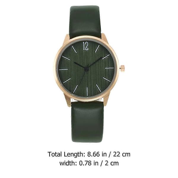 PU-läder armbandsur Dam Quartz klocka Mode studentklocka Casualklocka