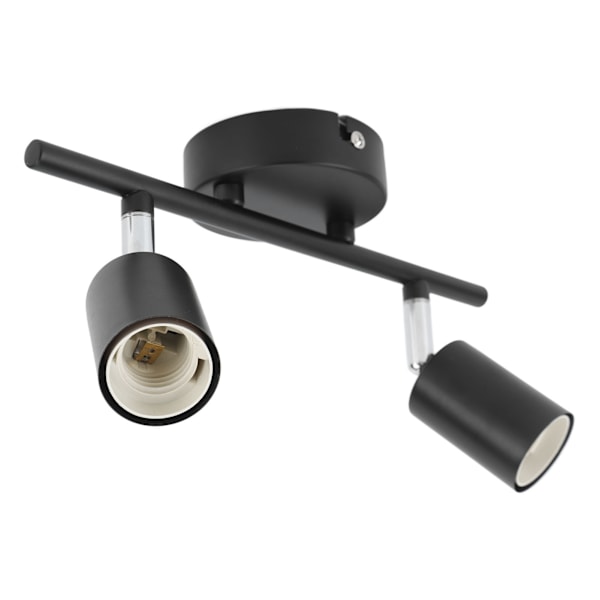 Indbygget loftskinne lysholder 2 lys roterende justerbar lampeholder til E27 pære LED-lamper