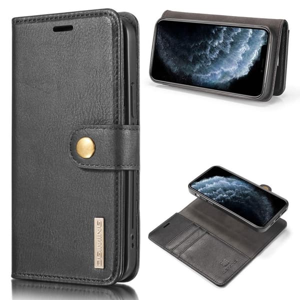 DG.Ming 2-i-1 Kompatibel med iPhone 12 Pro Max etui - Sort Svart black