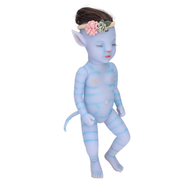 12 tums tecknad docka leksak flexibla lemmar Mjuk silikon Söta Reborn Dolls med Milk BottleGirl