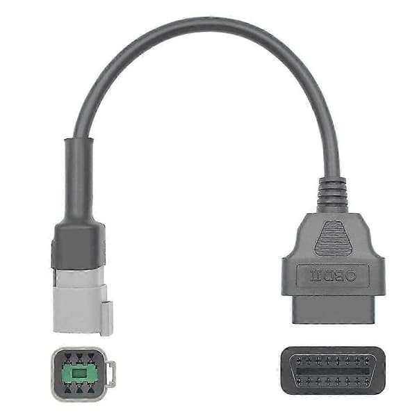 6-bens til 16-bens diagnostisk OBD2-kabeladapter til CAN AM Moto ATV UTV Musta