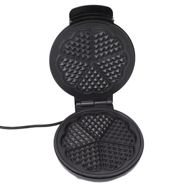 Dubbelsidig flip våffelmaskin Hemkakamaskin Multifunktionell minivåffelmaskin Svart EU-kontakt 220V