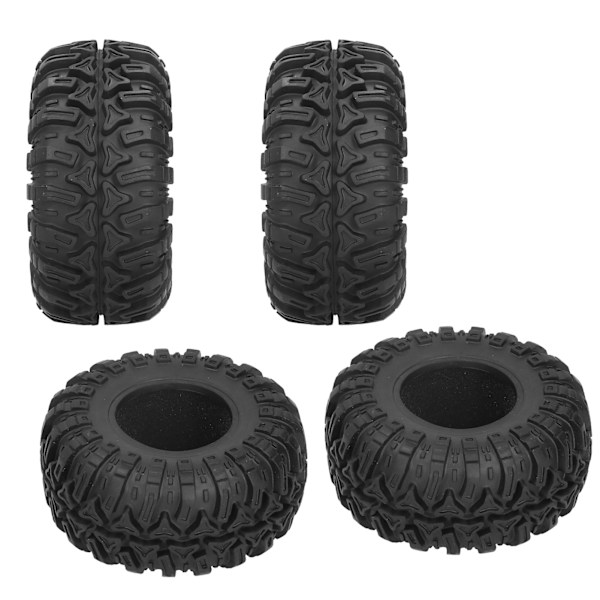 4 kpl RC-kauko-ohjattavan auton renkaat 2.2 tuuman universaali kumirenkaat 128 mm vaahdolla AXIAL RC-autoille