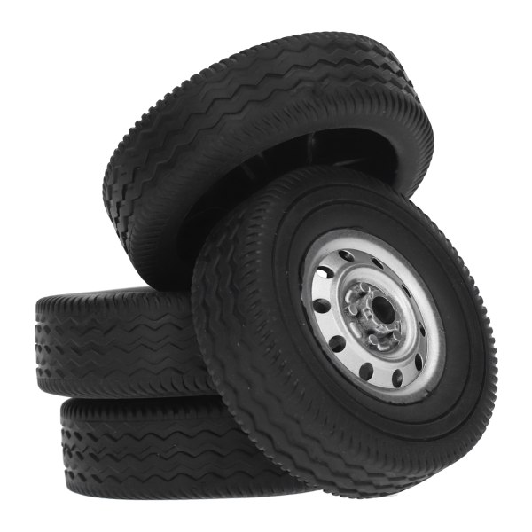 4 kpl muovi-kumirenkaat RC-tarvikkeet päivitysosia Sopii WPL1/10 Drift Truck D12