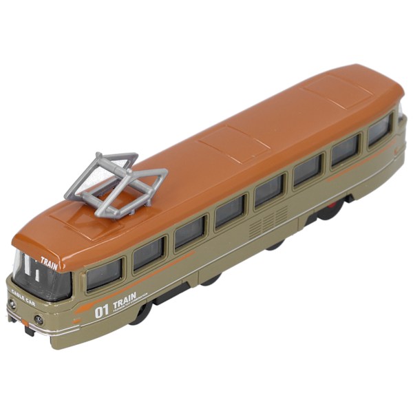 Børne Legering Trolley Bus Legetøj Kid Simulering Træk Tilbage Bus Model Dekoration Fødselsdagspresente Grøn
