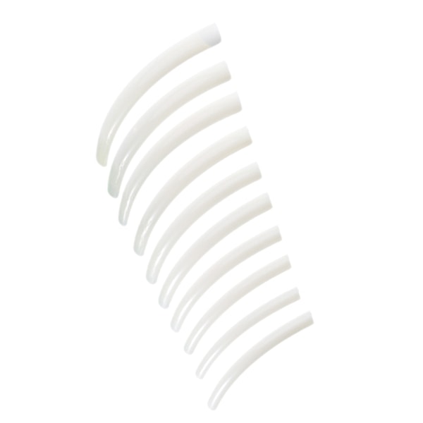 10st extra lång halvhölje False Nail Art Design Salongtips Manikyrdekorationsverktyg (beige)