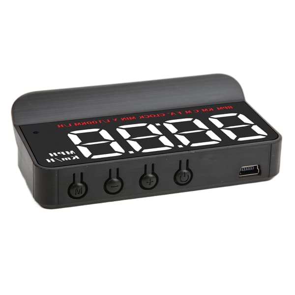 Bil LED HUD OBD Head Up Display Spänning Bränsleförbrukning Display Överhastighetsvarning Alarm