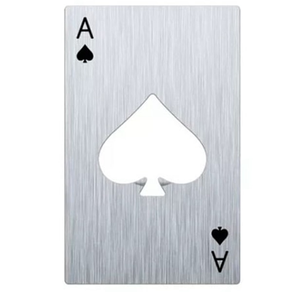 20 st pokerkort flasköppnare Ace Poker formad ölflasköppnare i rostfritt stål för barfest