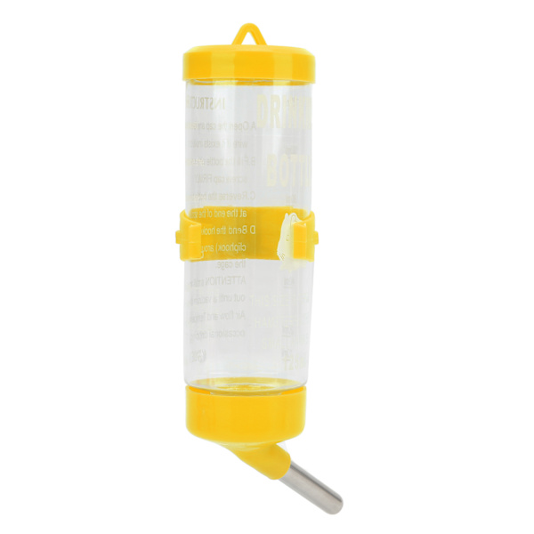 Hamster Vattenflaska Dispenser Automatisk Drickfritt Hamster Dricksfontän för Smådjur Gul 125ML
