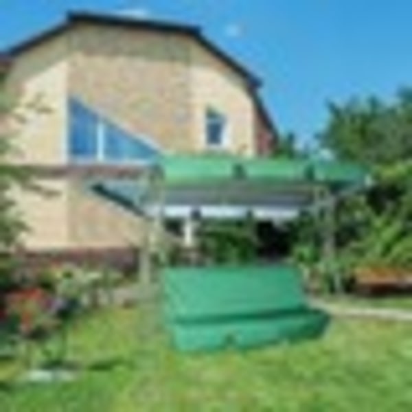 Sittande trädgårdssvingkåpa, vattentät 210D Oxford-tygsvingsvingtak med avtagbar kudde och konvertibelt tak för uteplats trädgårdspool
