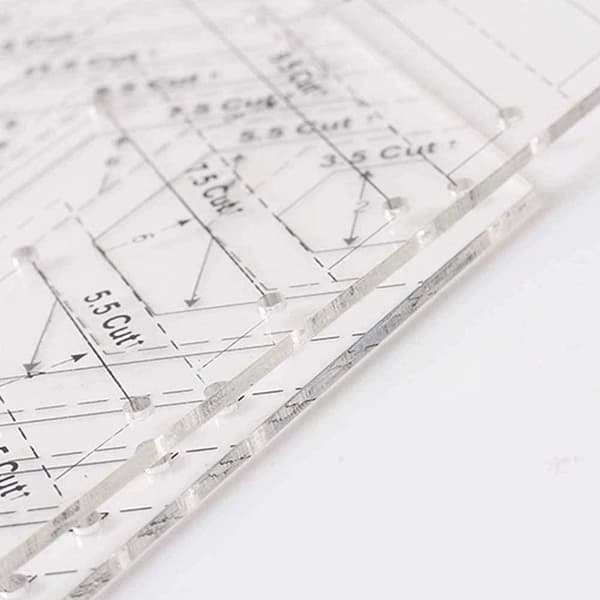 4 pcs/set Sewing Ruler Acrylic Handmade Quilt Templates Stencil Ruler Triangles Hexago Patchwork Rulers DIY Sewing Tools