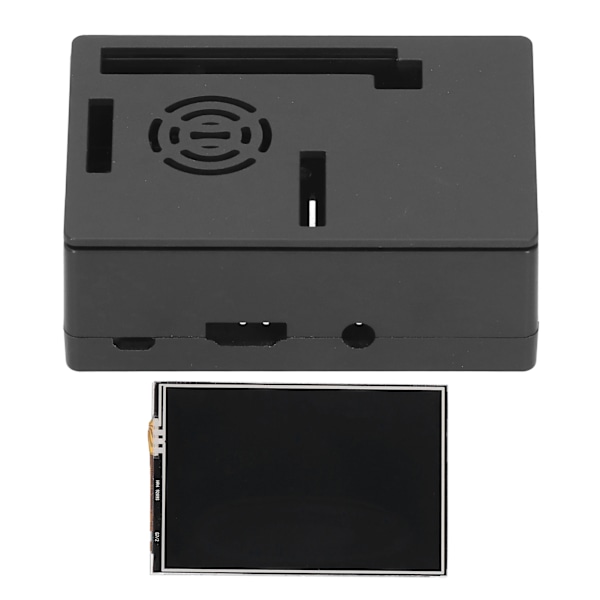 Beskyttende boks for Raspberry Pi Shell LCD-skjerm Elektronisk komponent 480 × 320 (Svart etui 3,5 tommer skjerm)