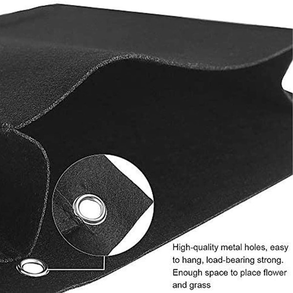 Vægmonteret Filtplanter Multiport Plantningspose Haveplanter Plant Grow Bag