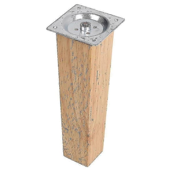 Sett med 4 firkantede møbelben i eik[LD] 20cm