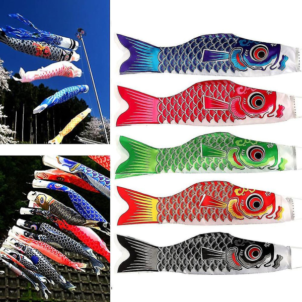 5kpl Carp Flag Windsock Carp Colorful Art Gifts Fish Wind Streamer