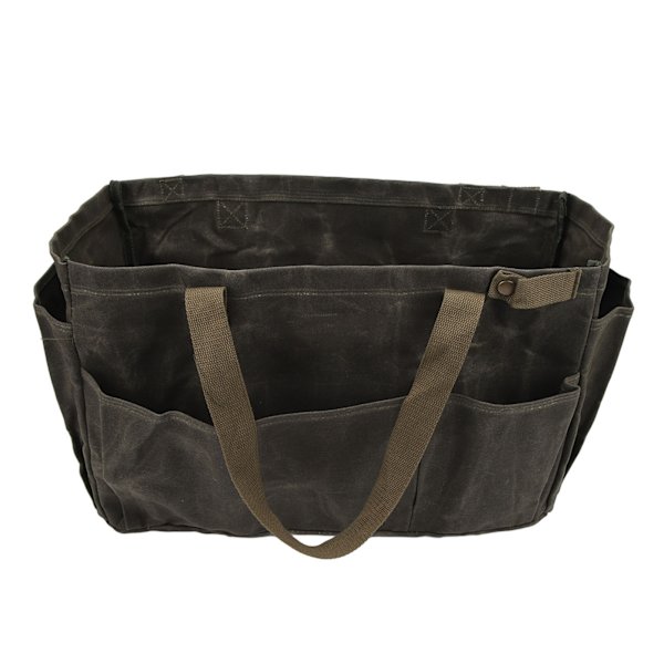 Canvas Pot Bag Vanntett, slitesterk Stor kapasitet Komfortabelt grep Canvas Bag for Camping OD Grønn