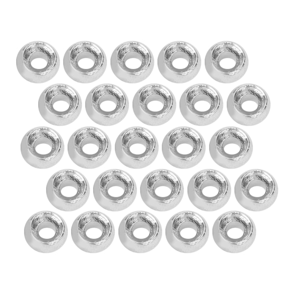 25 st slitsade volframflugebindande runda pärlor Jigkrokar fiskeredskapstillbehör (3,8 mm)