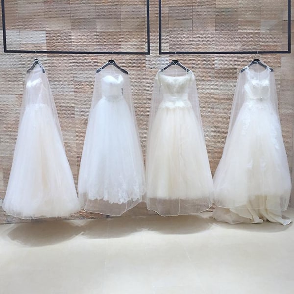 1 st Bröllopsklänning plagg aftonklänning Transparent cover Mesh andas, 200 X 120 cm