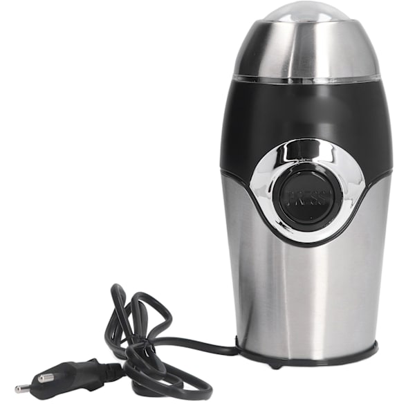 Hjem Liten kaffekvern Elektrisk kaffebønne-kvern med blad i rustfritt stål for urter Pepperkorn EU 220V Svart