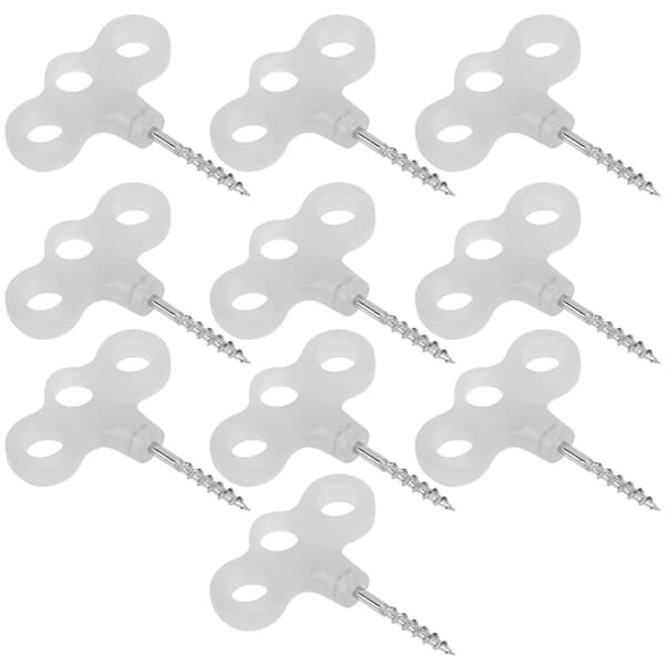 10 pcs Luminous Three Eyes Thread Tent Peg Nails Outdoor Camping Board Screw Plastic Spike