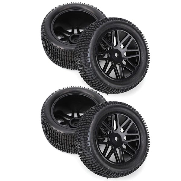 4 st Däck Däckmodifieringstillbehör Ersättning 85 mm för Universal 1/10 RC Bil Svart