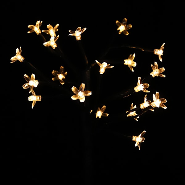 Solar Powered 20LED Lawn Light Warm Peach Tree Lamp for Outdoor Garden Road Courtyard