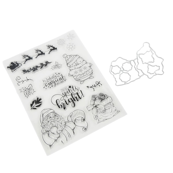 Klare Stempler TPR DIY Unikt Julemønster Klart Trygt Sunt Bred Anvendelse Transparent Stempel for Håndverksprosjekter