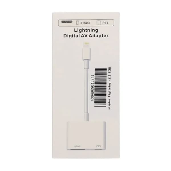 Lightning–HDMI-sovitin Lightning-latausliittimellä 140