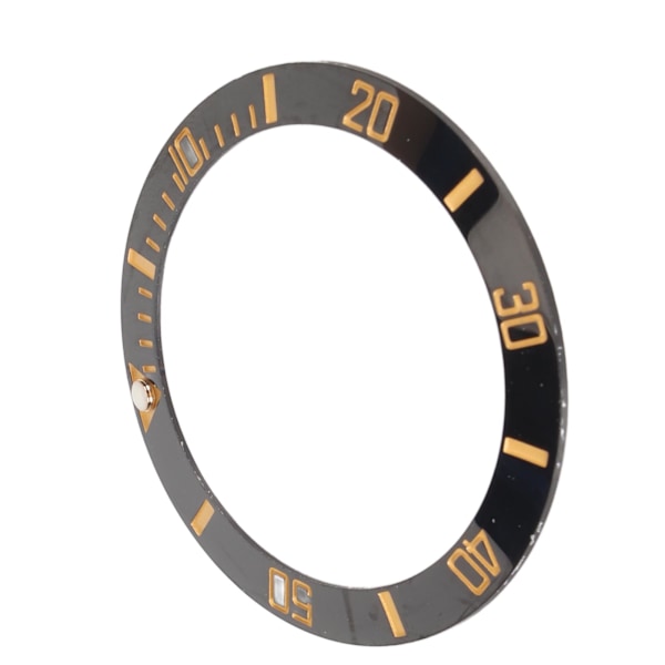 40 mm diameter klocka Insert Ring Clear Scale Luminous Keramic Replacement Bezel Insert Gold Character Black Back