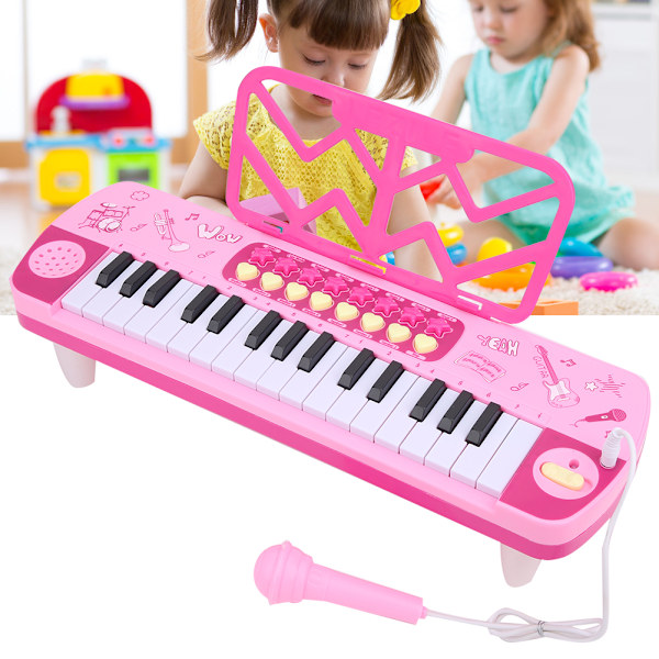 Elektriskt piano med mikrofon Keyboard Digitalt musikinstrument för barn Kid