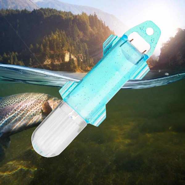 Mini vattentät LED Fish Lure Undervattensfiskelampa Attraktiv blinkande lampa (blå)