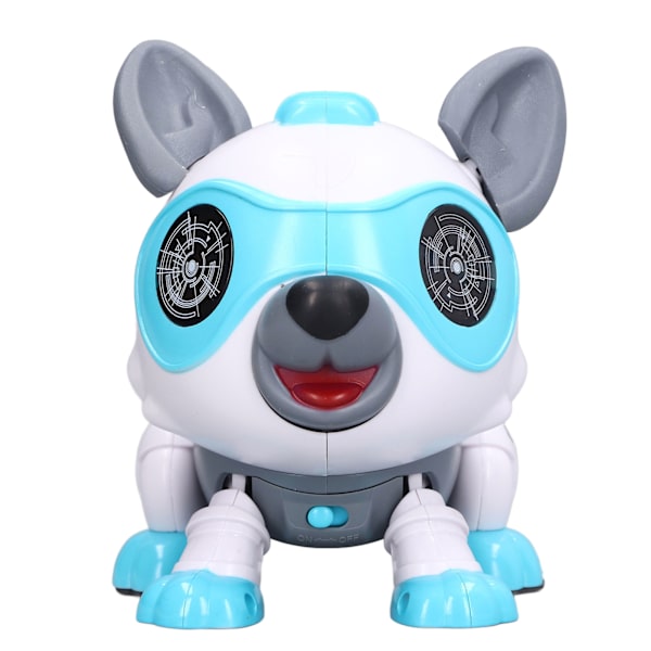 Robot Hund med Fjernkontroll, Berøringsensor, Avtakbar Robot Hund Valp Leke, Stemmestyrt for Barn, Blå