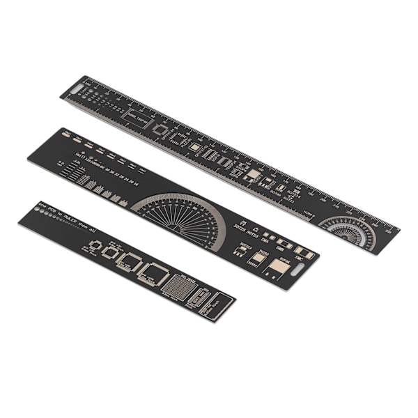 PCB Engineering linjal Multifunktionell 3 storlekar Standardskala linjal för elektroniska ingenjörer