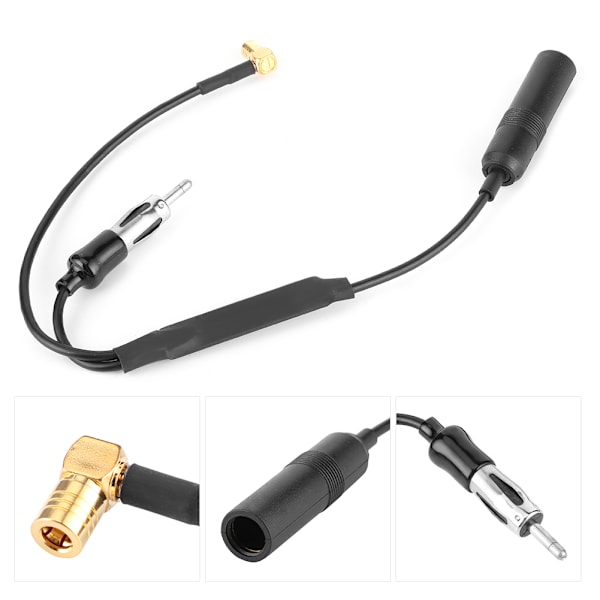 34,5 cm/13,6 tommer DAB Antenne Splitter Adapter 15-20dB Lavt strømforbruk for bilradio