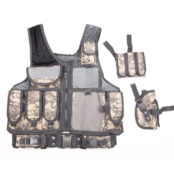 Fabrikkgrossist ekte camo army combat vest CS sikkerhetstreningsutstyr pustende vill svart taktisk nettskjortevest, modell: svart one size