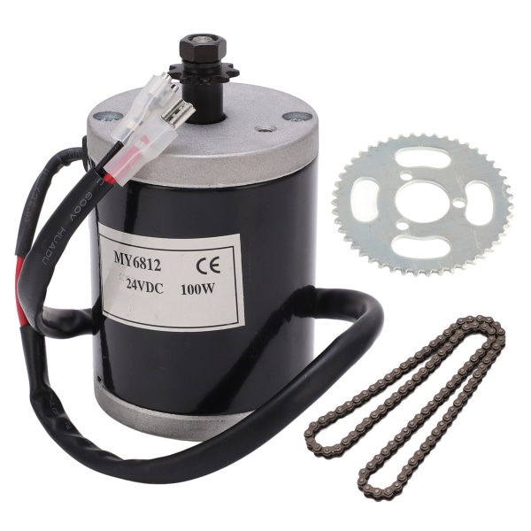 Bike Brushed Motor Kit High Speed Low Noise DC Motor Conversion Set for Electric Scooter Motorcycle 24V 100W