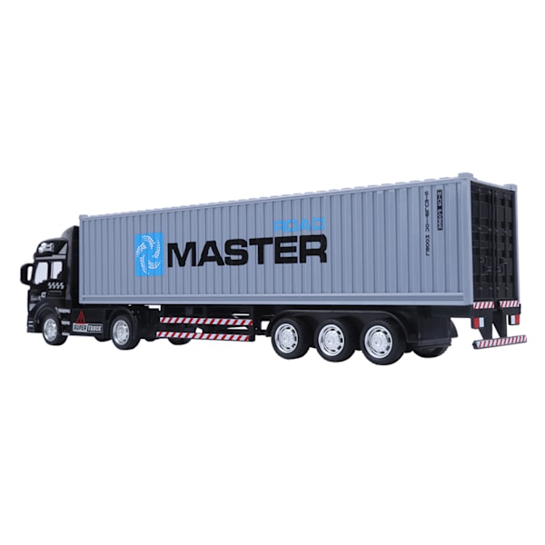 1: 48 Alloy Container Truck Modell Leksak Högsimulering Barnbil Leksaker Fordon Grå Container Truck Model