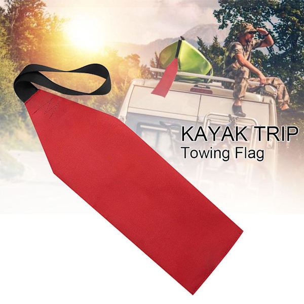 Sikkerhetsflagg for sleping av kajakk og kano Varselsflagg med webbing