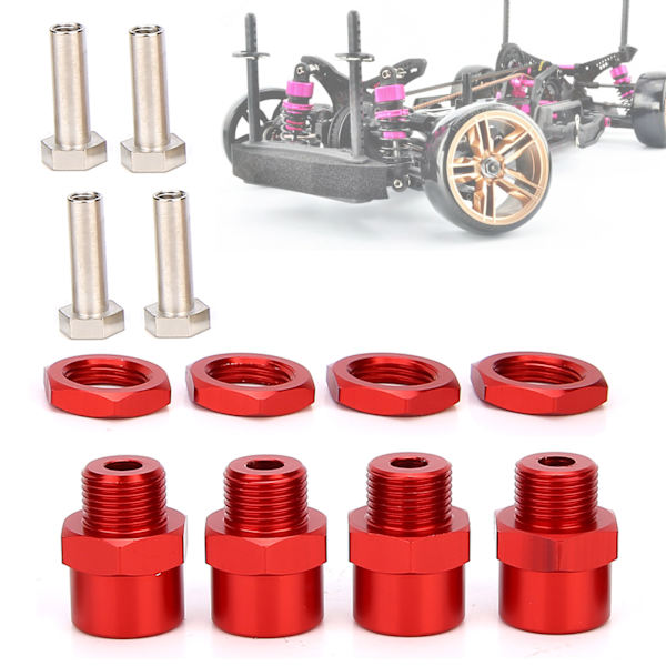 RC-bil 12 mm till 17 mm hjul Hex-konverteringsadapter tillbehör för Sakura D4 HSP 94123 1/10 CarRed