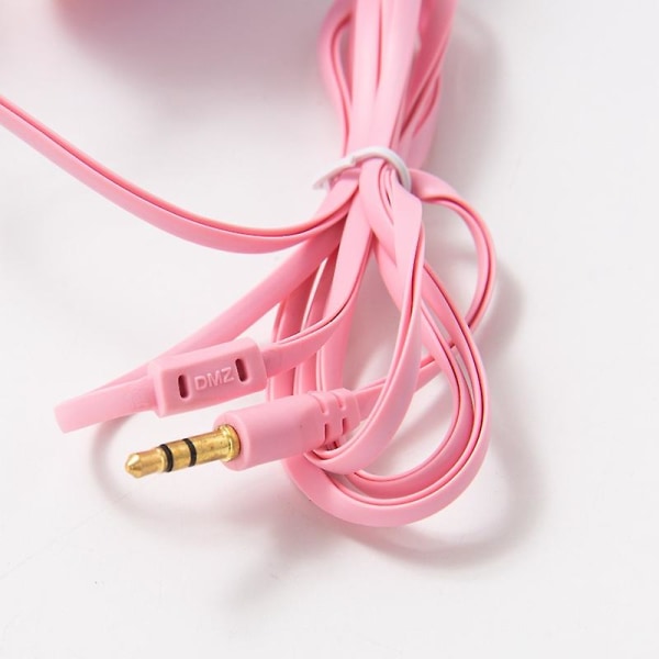 Unicorn tegneserie-hovedbånd Over-Ear Plys-hovedtelefoner - farverige og sjove Pink 25*7*17.5cm
