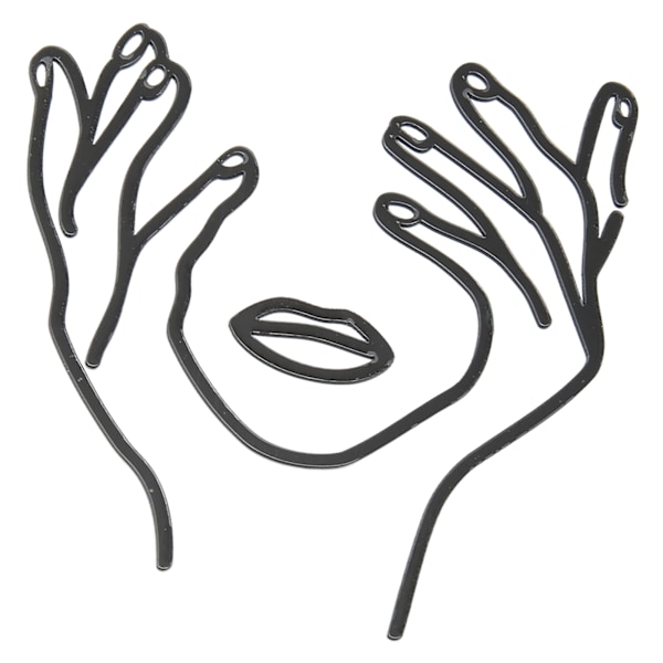 10 Set Ansiktskakdekorationer för Dam Abstrakt Minimalistisk DIY Ansiktslinjer Kaktoppar för Födelsedagstårta Bröllopsfest